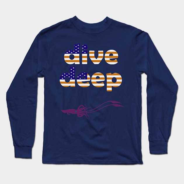 AMERICAN FLAG FOR DIVERS Long Sleeve T-Shirt by jsar